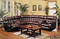 3PC LEATHER SECTIONAL RECLINER MOTION SOFA, #BQ 6574  