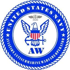   Navy Aviation Antisubmarine Warfare Operator Rating Decal Sticker 3.8