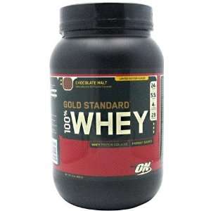  Optimum Nutrition 100% Whey, Chocolate Malt, 2 lb (909 g) (Protein 