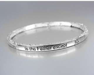 INSPIRATIONAL Religious JOHN 146 Scripture Thin 4mm Stretch Stackable 