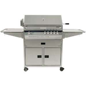   Burner Grill With Rear Burner On Elite S/S Cart (Propane) Patio, Lawn