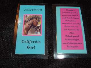 NEW ZENYATTA RETIREMENT CARD Horse Collectible Keepsake  