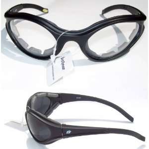 Glasses Sunglasses Day and Night Smoke Clear Lens Has EVA Foam Padding 