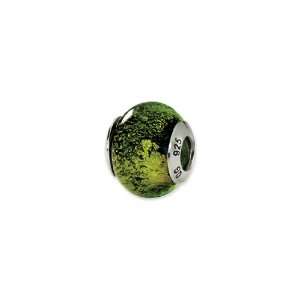   Black, Murano Glass Charm for Pandora and most 3mm Bracelets Jewelry