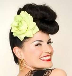 Flower Hair Clips Pinup Set   20+ Colors   Rockabilly  