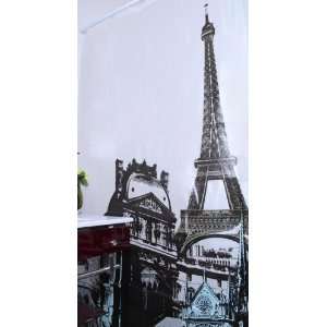  Cool2day Paris Eiffel Tower Pattern EVA Waterproof Shower Curtains 