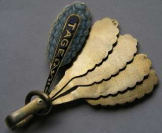 RARE SILVER ENAMEL VICTORIAN BOUDOIR FEATHER FAN CHARM  