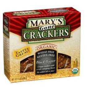 Black Pepper Marys Gone Crackers Organic Herb Seed Cracker 6.5 Oz Box 
