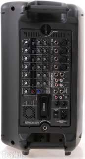 Portable PA System with Two 150 watt Speakers, 8 channel Powered Mixer 