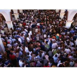  Overhead of Pilgrims Crowding Inside the Santuario De 