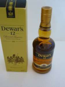 DEWARS SCOTCH WHISKY 12 YEAR 375ML PINT RARE OLD LABEL  