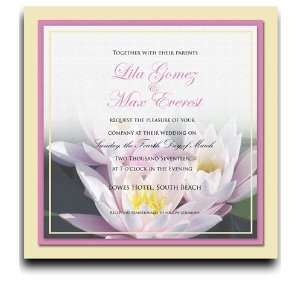   Wedding Invitations   Water Lilies Pink & White