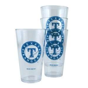  Texas Rangers Plastic Pint Glass Set