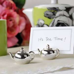    Silver Plated Teapot Place Card Holders