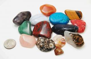 Natural Smooth Semi Precious Stones Fossil Gemstone Lot  
