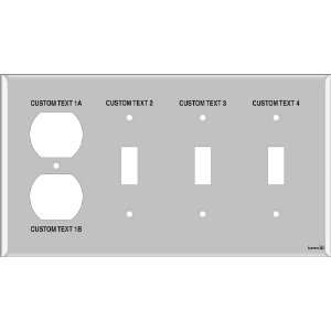   Light Switch Labels 1 Duplex 3 Toggle (plastic   standard size) Home