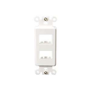 White Decora Type Wall Plate for 2 HDMI Keystone Inserts  