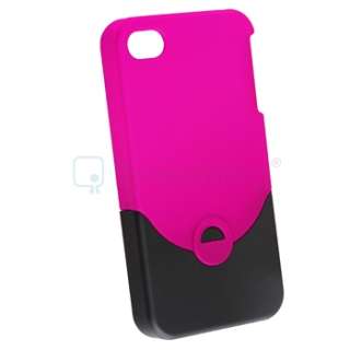   with apple iphone 4 4s hot pink black quantity 1 this rubber