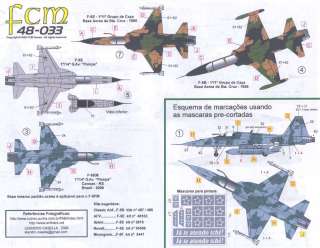 FCM Decals 1/48 NORTHROP F 5 Brazilian Air Force w/Mask  