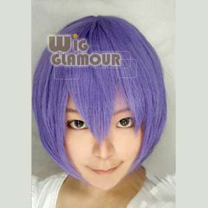 NWT Anime Short Purple Stylish Cosplay Hair Wig  