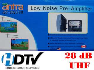 New HDTV Antenna Low Noise Pre Amplifier Signal Booster  
