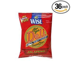 Wise NY Jalapeno Deli Potato Chips, 1.25 Oz Bags (Pack of 36)  