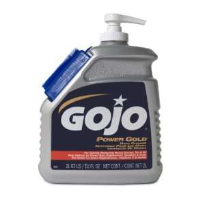 Gojo 0988 02 Power Gold Hand Cleaner with GRIPPIT Nail Brush, 2 Liters