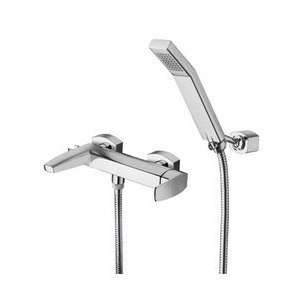   Bath Tub Mixer W Hand Shower And Separate Bracket Brushed Chrome