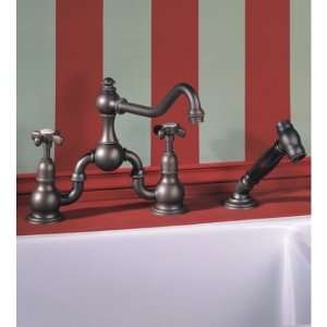   quot royale quot 2 Hole Kitchen Mixer With Handspray Satin Nickel
