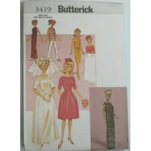  Butterick 3419 Doll Clothes Toys & Games