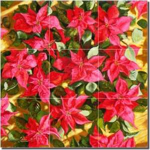 Red Delight by Beaman Cole   Artwork On Tile Ceramic Mural 12.75 x 
