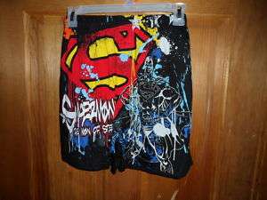 SUPERMAN mens BOXERS PJS shorts pajamas L M dc comics  