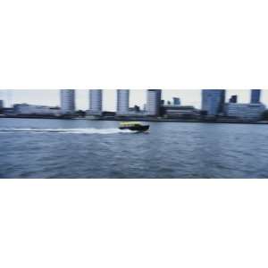  Water Taxi on River Maas, Rotterdam, Netherlands Premium 