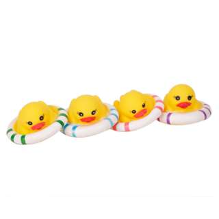   Yellow Rubber Duck with Swim Ring Swimming Toy Baby Bath Hot Sell New