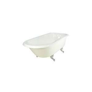   67 Cast Iron Roll Top Tub in Polished Chrome with