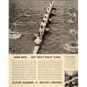   Ad Cutler Hammer Racing Sailing Rowing Oar Motor   Original Print Ad