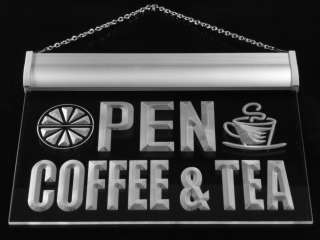 j673 b OPEN Coffee Tea Cafe Juice Neon Light Sign  