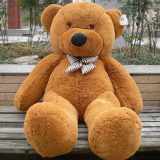 47 Giant Big plush teddy bear Brown White Dark 3.90 ft  