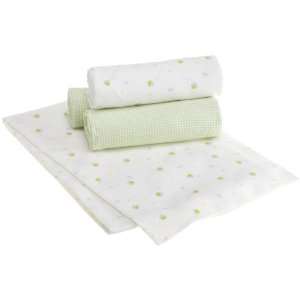    Carters Wrap Me Up Receiving Blanket, 4 Pack, Sage/Ecru Baby