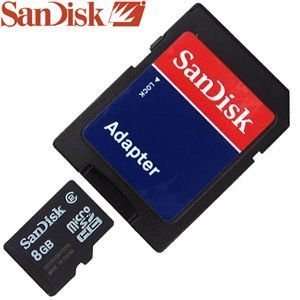    Micro SDHC Memory Card w/SD Adapter 8GB (SanDisk) Electronics