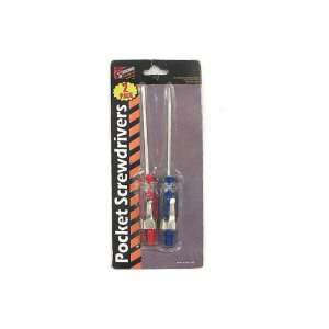  24 Packs of 2 Pack pocket screwdrivers 