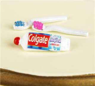 Dollhouse Bathroom Tooth Brush Paste Colgate Set  