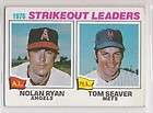 1977 Topps #6 Strikeout Leaders Nolan Ryan / Tom Seaver