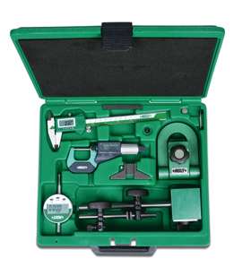 INSIZE 7 Piece Measuring Tool Set 5007 2 Digital Caliper Micrometer 