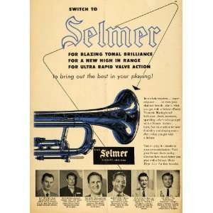  1952 Ad Selmer Trumpets Buono Linn Terry Geraci Hyde 