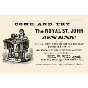    The Royal St. John Sewing Machine 28X42 Canvas