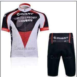 2011 the hot new model Black and Red GIANT Set short sleeved jersey 