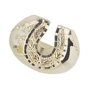   Hills Gold Sterling silver High polish Mens Horse shoe ring Jewelry