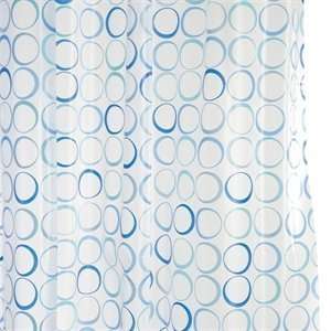 Blue Rings Vinyl Shower Curtain 
