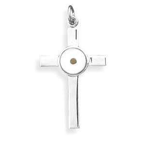 Cross Pendant with Mustard Seed Sterling Silver, 20 inch Jewelry